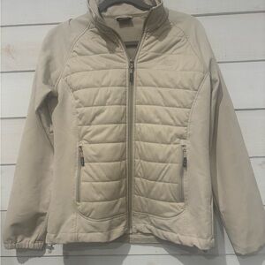 New Balance Women's Beige Puffer Jacket in size small